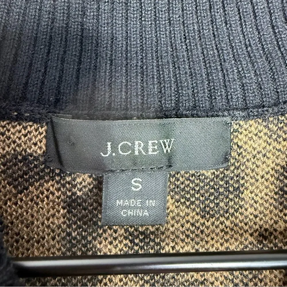 J.Crew Leopard Print Sweater Dress Small Fall Winter Office Wear